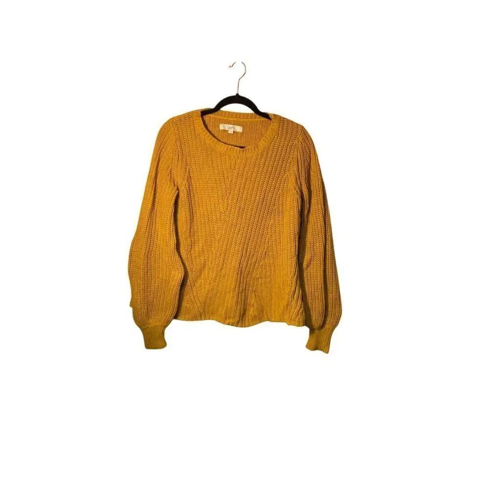 Loft women’s chunky knit, fall cotton blend sweater S/medium